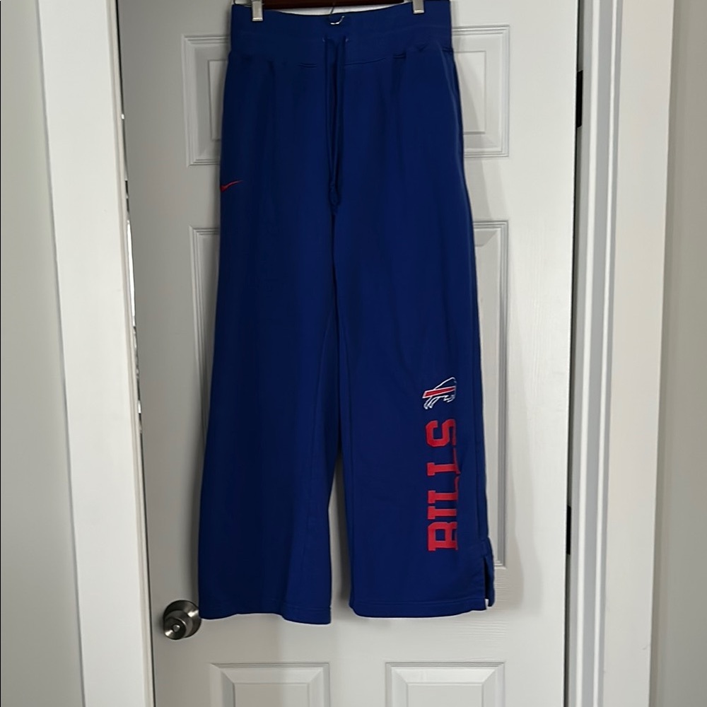 Blue Women’s Flared Sweatpants with Logo